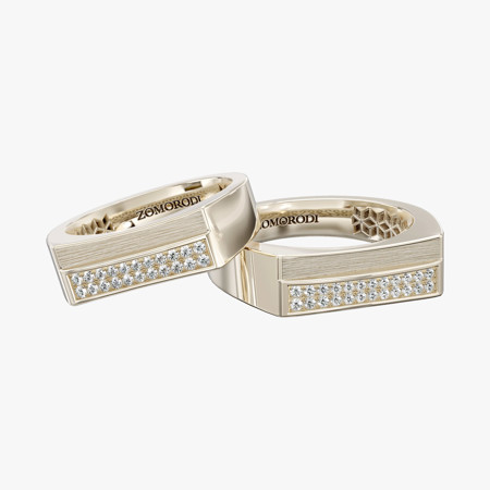 Minora Diamond Matching Wedding Rings